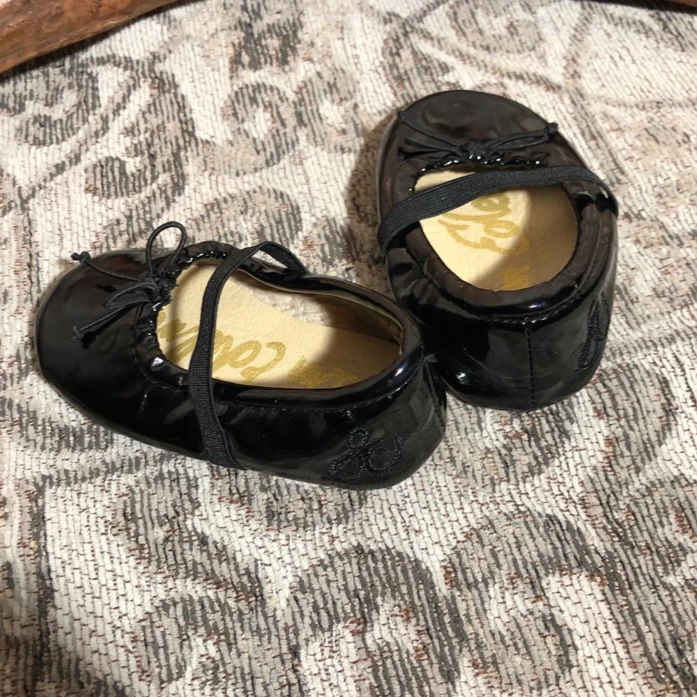 Sam Edelman Black Patent Leather Ballet Baby Shoes
